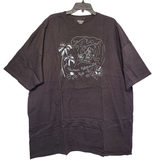 M&O Gold Unisex Disney Lilo & Stitch Surf Line Art Tee Black XXX-Large New - Picture 1 of 8